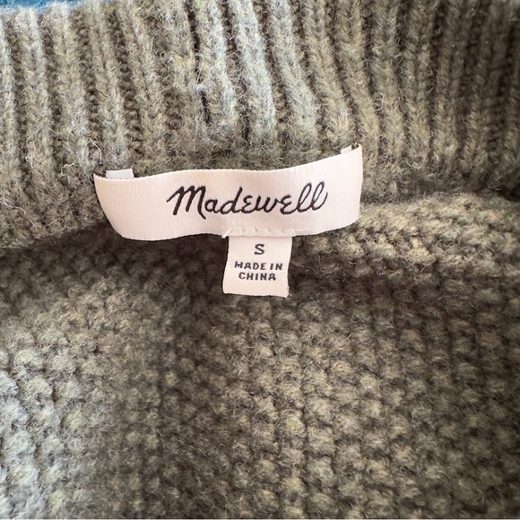 *MADEWELL* Green Pullover Cable Knit S - Picture 5 of 5